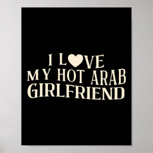 Poster Drôle Je J'aime Ma Petite Amie Arabe Citation Sarc