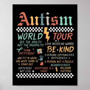 Poster Drôle Je Rock Spectrum Autism World Tour Autisme