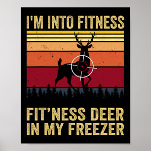 Poster Drôle Je suis dans Fitness Fitness Deer dans mon c