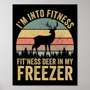 Poster Drôle je suis dans le fitness Fitness Cerf dans mo