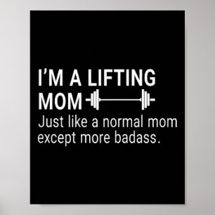 Poster Drôle Je suis une maman levant Définition Gym Stan