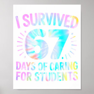 Poster Drôle Je Survivécu 67 Jours D'infirmière Scolaire