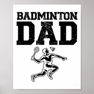 Poster Drôle Joueur Badminton Love Shuttle Design 2