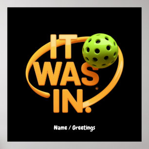 Poster Drôle joueur de Pickleball "Il était dans" Paddleb