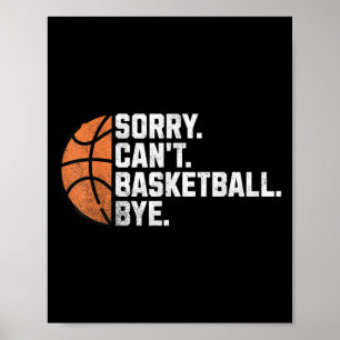 Poster Drôle Joueur entraîneur de l'équipe de basket Déso