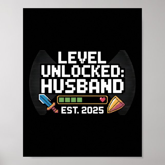 Poster Drôle Joueur Mariage Fiançailles cadeau Tee (Devant)