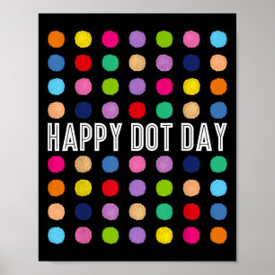 Poster Drôle Joyeux Jour Point Art à Points Élèves Enfant