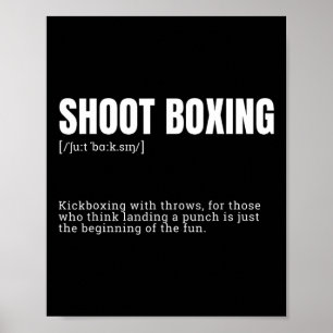 Poster Drôle Kickboxing Enthusiast Dictionary Définition