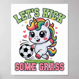 Poster Drôle Kickons du Gr Football Licorne Club de jeu G