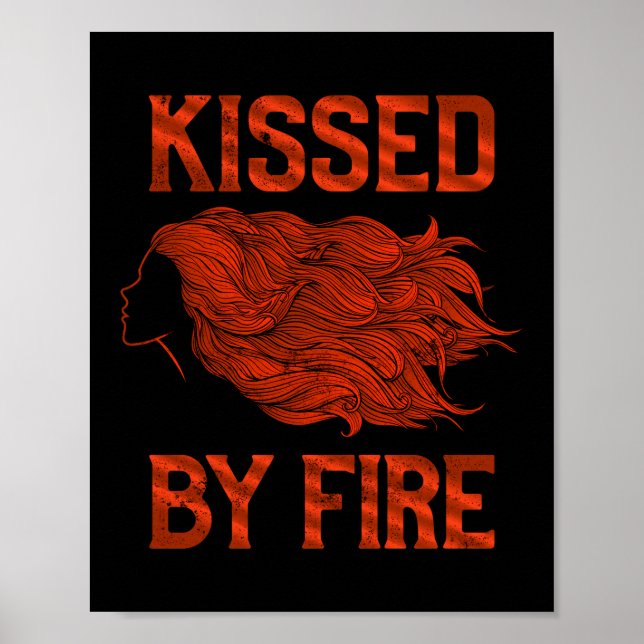 Poster Drôle Kissé Par Le Gingembre À Tête Rouge Citation (Devant)