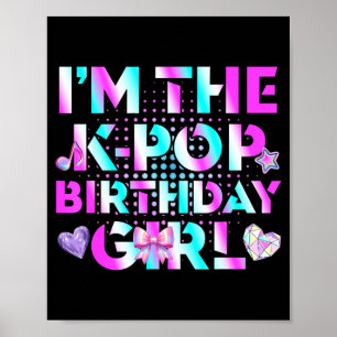 Poster Drôle la k-pop filles d'anniversaire amoureux de m