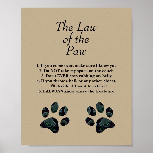 Poster drôle "La Loi du Paw" (Devant)