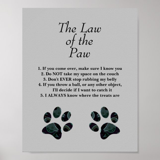 Poster drôle "La Loi du Paw" (Devant)