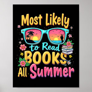 Poster Drôle le plus susceptible de lire des livres tout