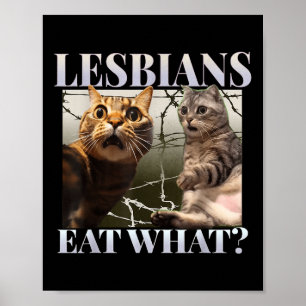 Poster Drôle Lesbiennes Gay pride Mangent Ce Queer Lgbtq
