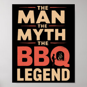 Poster Drôle L'Homme Le Mythe La Fête des pères Légende D