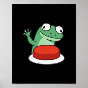 Poster Drôle Lizard Button Mème T-shirt.png