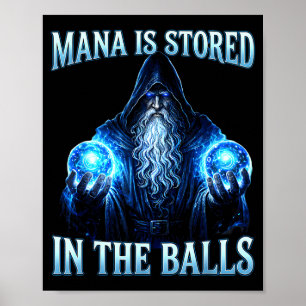 Poster Drôle magicien sorcier mana est stocké dans