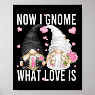 Poster Drôle Mariage Gnome Couple Pun Love Dire Pour Gro