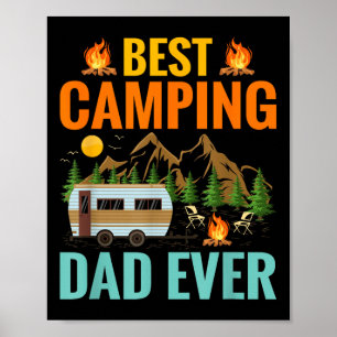 Poster Drôle Meilleur Papa de Camping Ever Fête des Pères