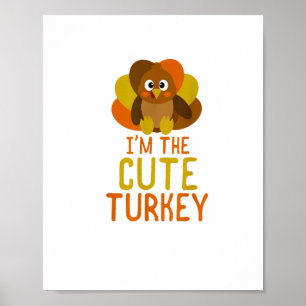 Poster Drôle mignon Famille Turquie qui correspond Thanks