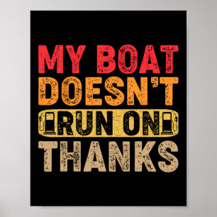 Poster Drôle Mon bateau ne fonctionne pas avec des remerc