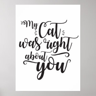 Poster Drôle Mon Chat Avait Raison À Votre Sujet Citation