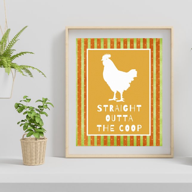 Poster Drôle Mot de poulet (Créateur téléchargé)