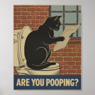 Poster Drôle Mur Art - Est-ce que vous foutez ? Chat sur 