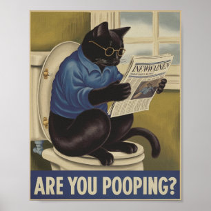 Poster Drôle Mur Art - Est-ce que vous foutez ? Chat sur 