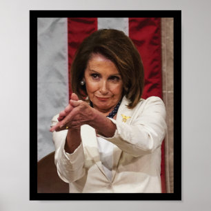Poster Drôle Nancy Pelosi Clap Back Anti Trump meme Tee