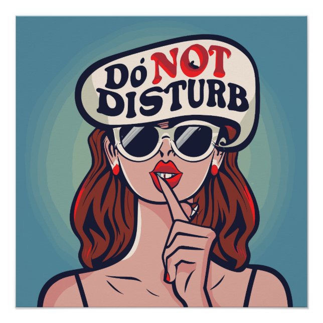 Poster Drôle Ne Disturbe Pas (Devant)