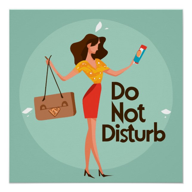 Poster Drôle Ne Disturbe Pas (Devant)