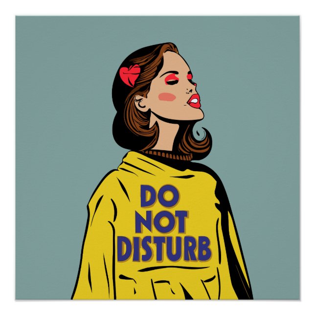 Poster Drôle Ne Disturbe Pas (Devant)