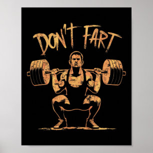 Poster Drôle Ne Pète Pas Fitness Entraînement Musculation