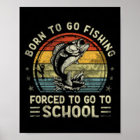 Drôle Né Pour Aller Pêcher B Poisson Pêcheur Garço