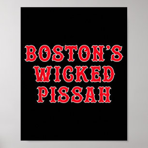 Poster Drôle Nouvelle-Angleterre Boston méchant Ah