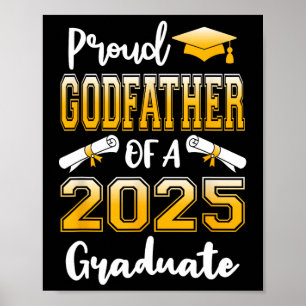 Poster Drôle Parrain Fier D'Un Cl De 2025 Diplômé