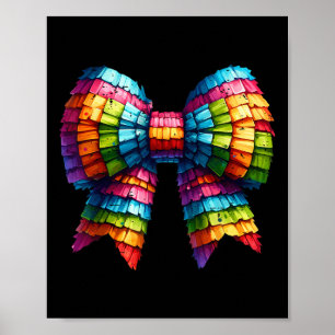 Poster Drôle Parti Mexicain Coquette Bow Cinco De Mayo Le