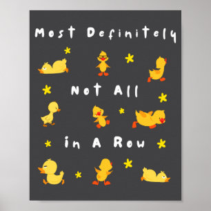 Poster Drôle Pas Du Tout Tout En Rangée