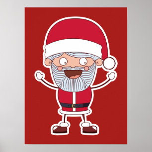 Poster drôle Père Noël