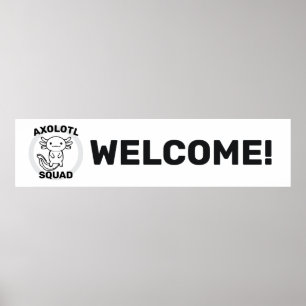Poster Drôle petite équipe de Axolotl personnalisable noi