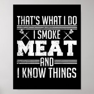 Poster Drôle Pitmaster Je Fumer Viande Barbecue Fumeur Gr