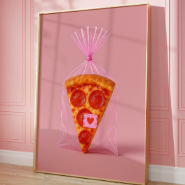 Poster Drôle Pizza Art Print, Cuisine Mur esthétique