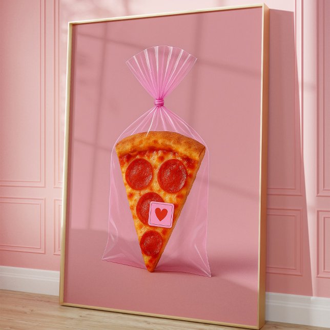 Poster Drôle Pizza Art Print, Cuisine Mur esthétique (Pizza art)