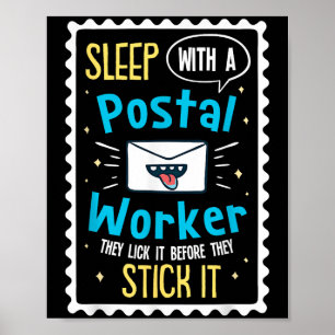 Poster Drôle Postal Worker dit - Mailman Postman Posta