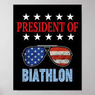 Poster Drôle Président De Biathlon Phrase. Biathlon Begin