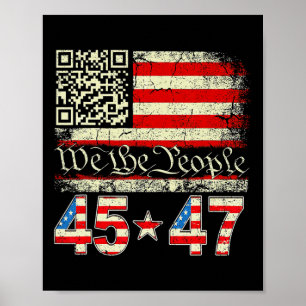Poster Drôle président du Qr Trump 4547 Tee Trump Dancing