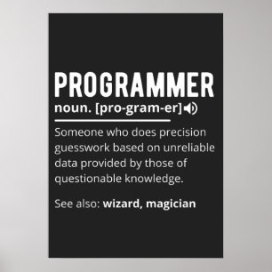 Poster Drôle Programmer Code Développeur Définition