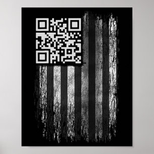 Poster Drôle Qr Scan Me Président Trump 4547 Trump Dancin